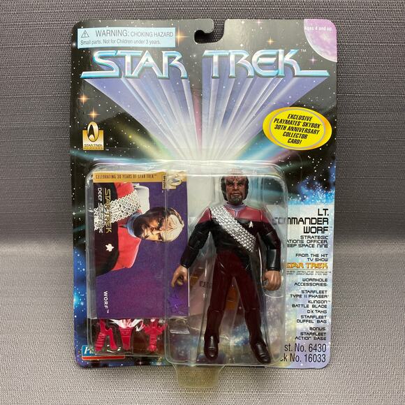 Playmates 1996 Star Trek DS9 Lt. Commander Worf Action Figure - Picture 1 of 7